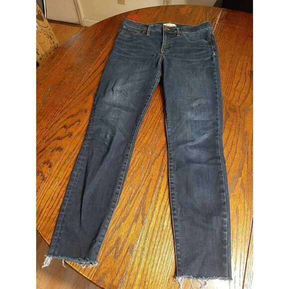Size 29" Madewell 9" High Rise Skinny Blue Denim Blue Jeans - Picture 1 of 4